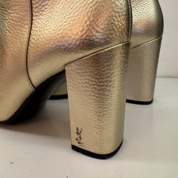 YSL, Gold Lou Lou Ankle Boots - Picture 11 of 16